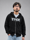 Black Double Zip Boxy Hoodie