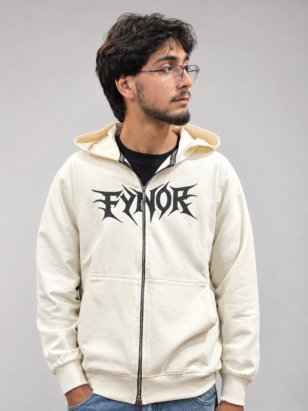 Off-White Double-Zip Boxy Hoodie