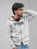 Melange Double-Zip Boxy Hoodie