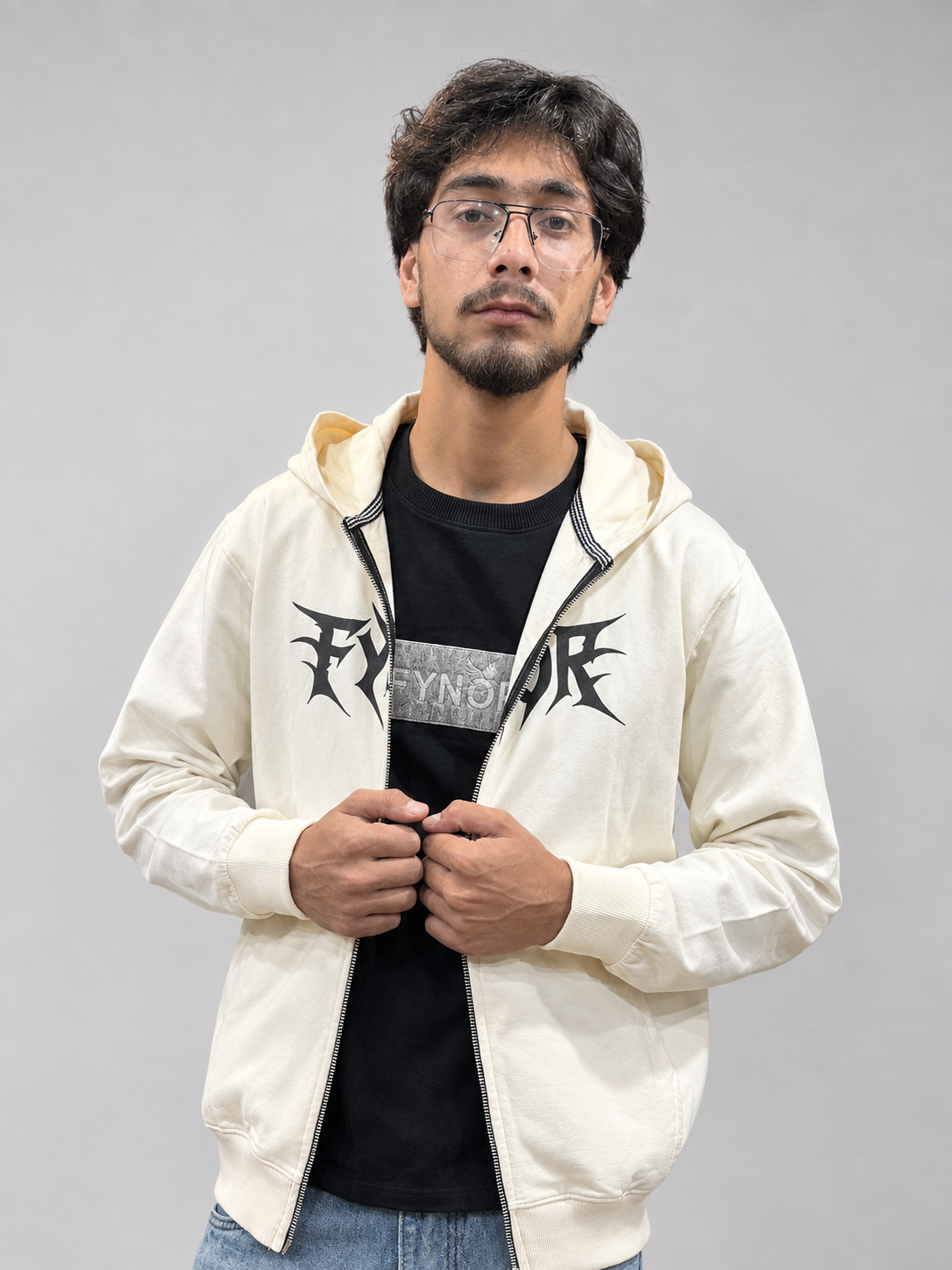 Off-White Double-Zip Boxy Hoodie